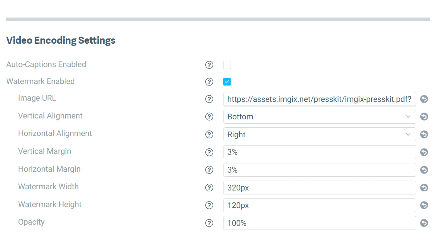 動画エンコードのウォーターマーク設定