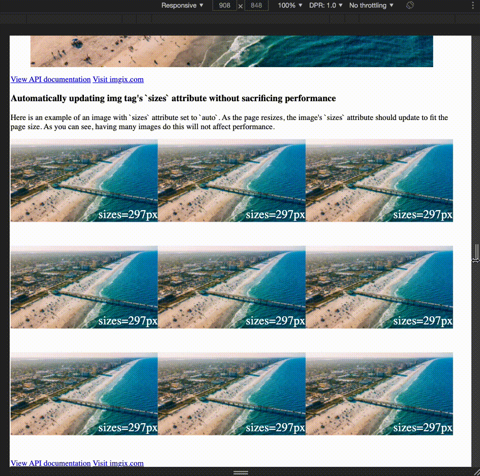 gif showing sizes changing as browser window resizes