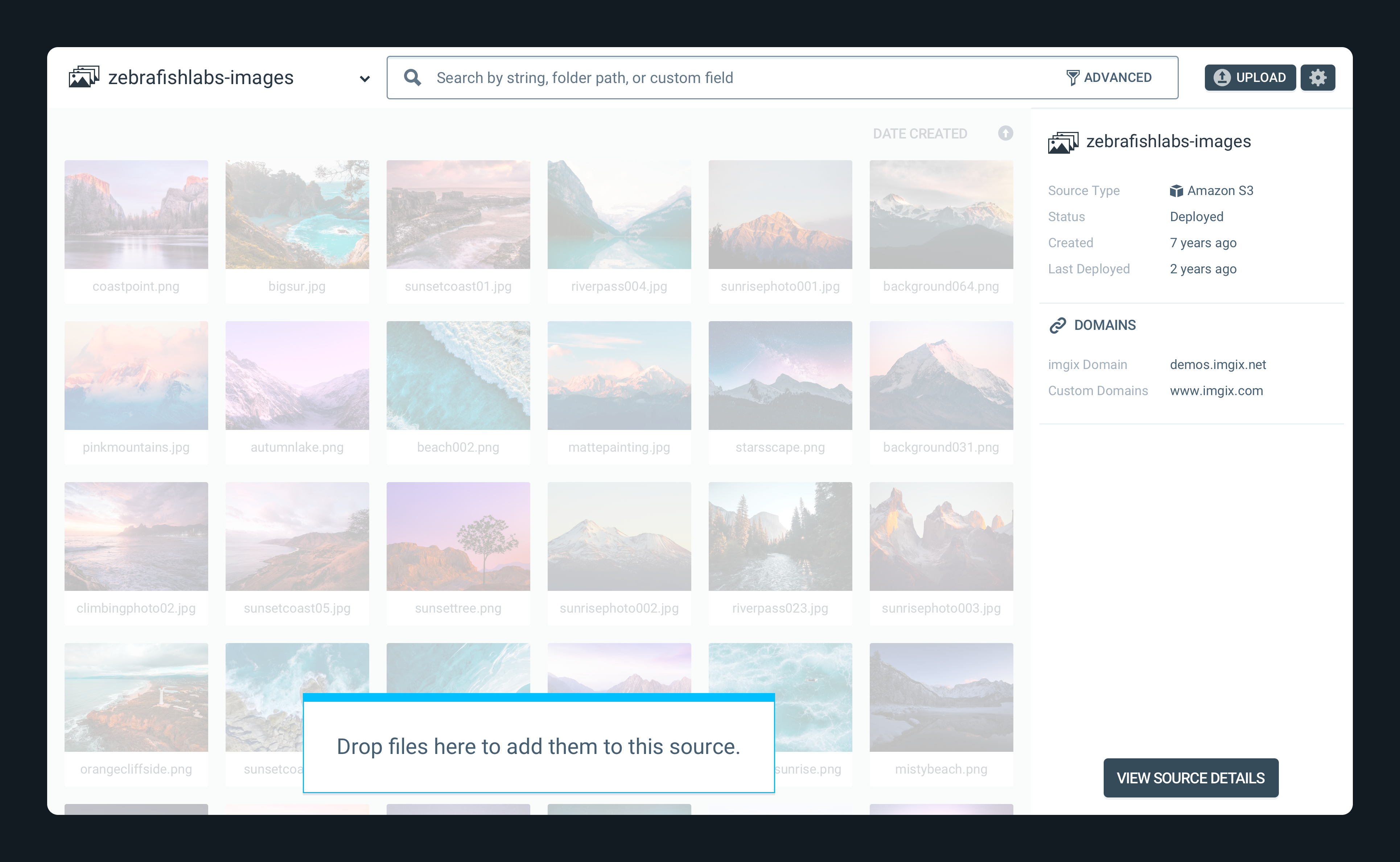Image Manager drag and drop screenshot