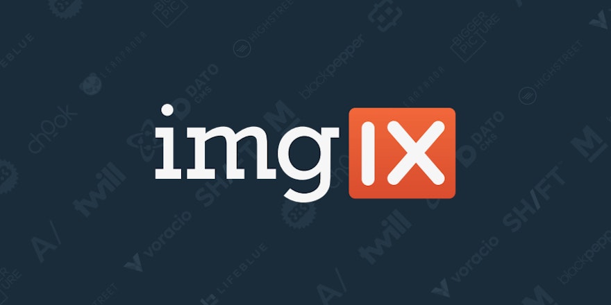 imgix logo against background of partner logos