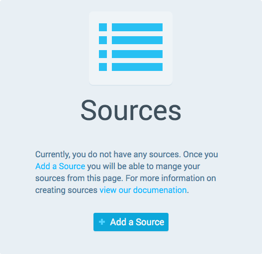 Add a Source screen