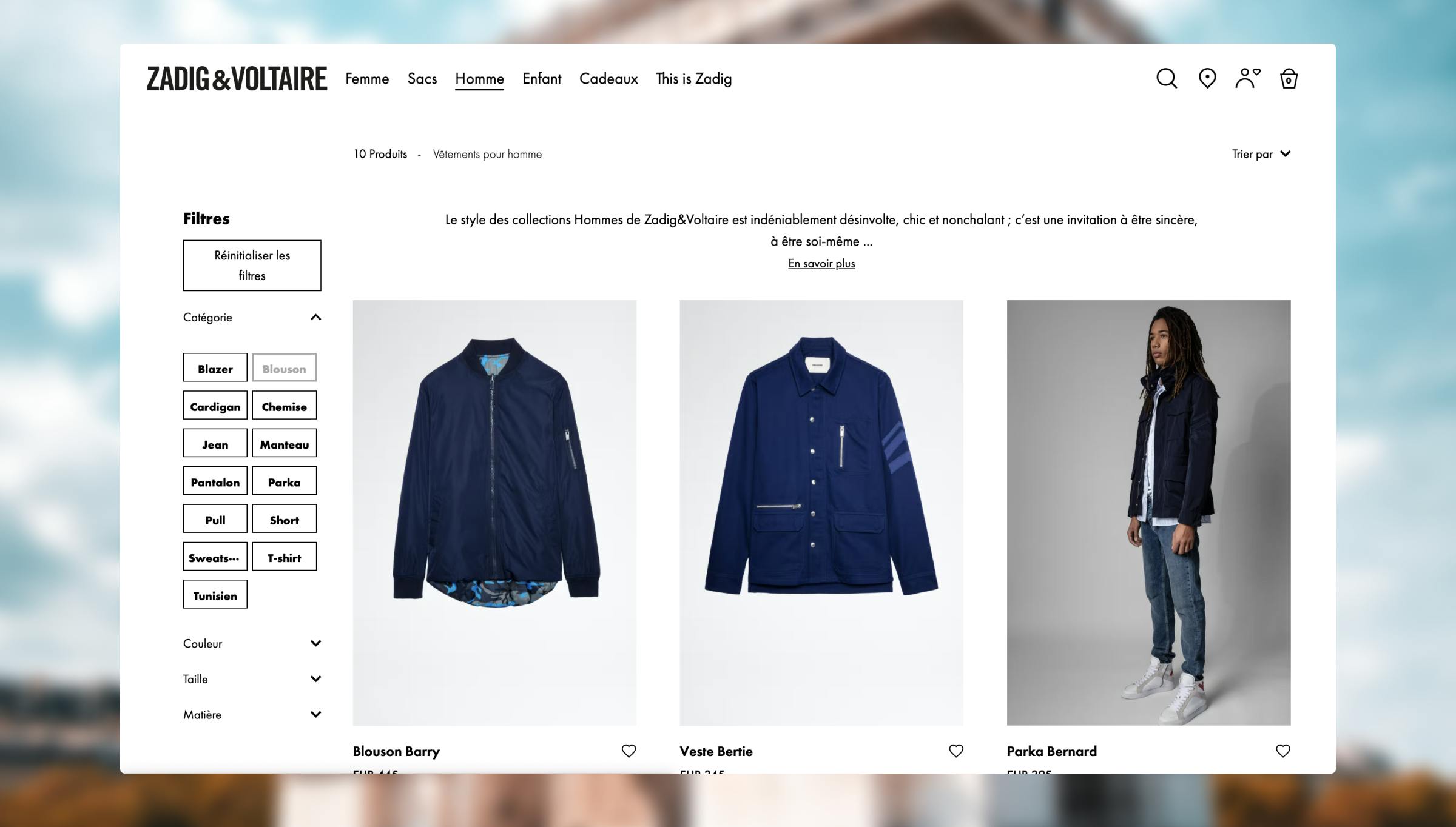 PWA website & e-commerce  Zadig & Voltaire Case study