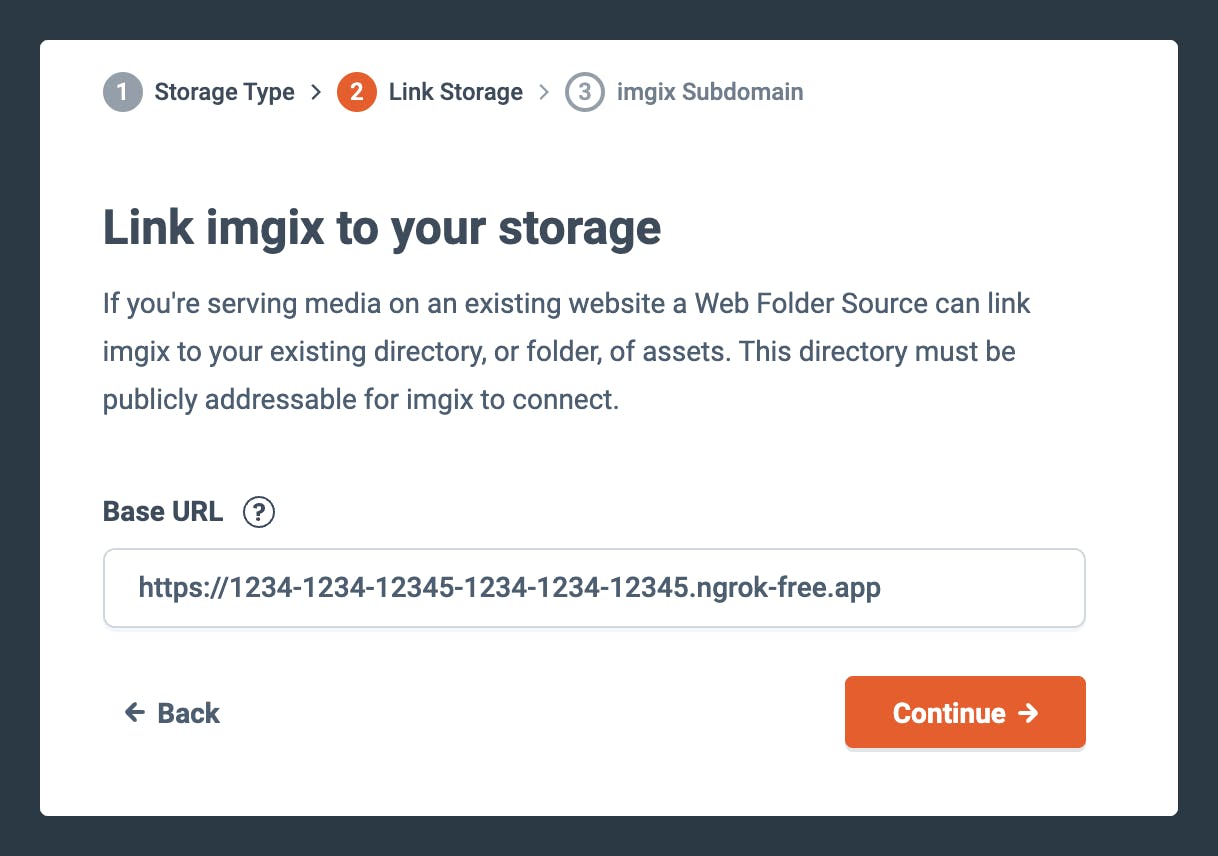 Web Folders Base URL Step