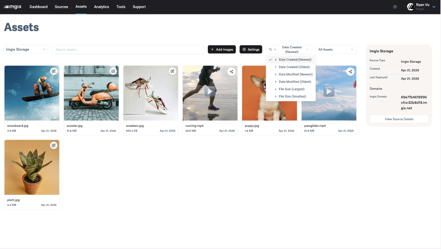 Screenshot of Sort picker