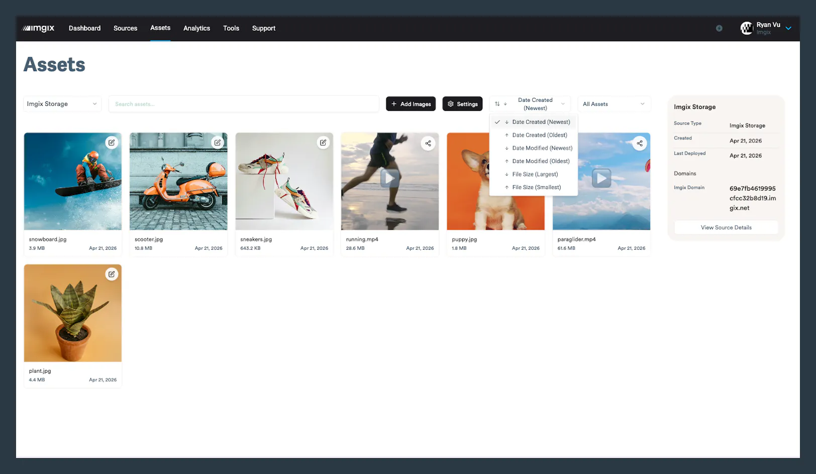 Screenshot of Sort picker