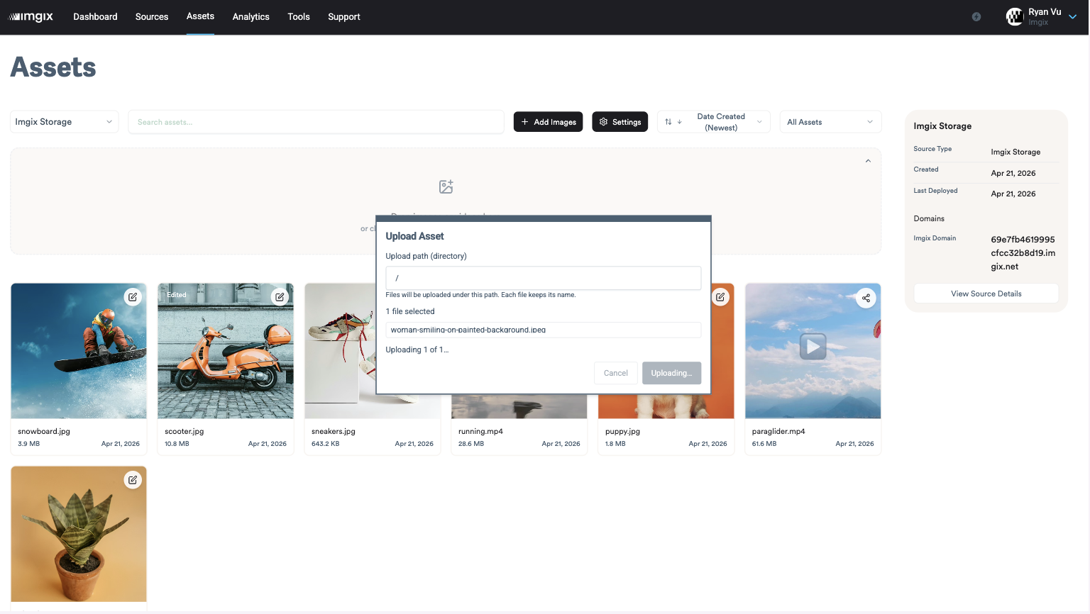 アップロードマネージャーのスクリーンショット