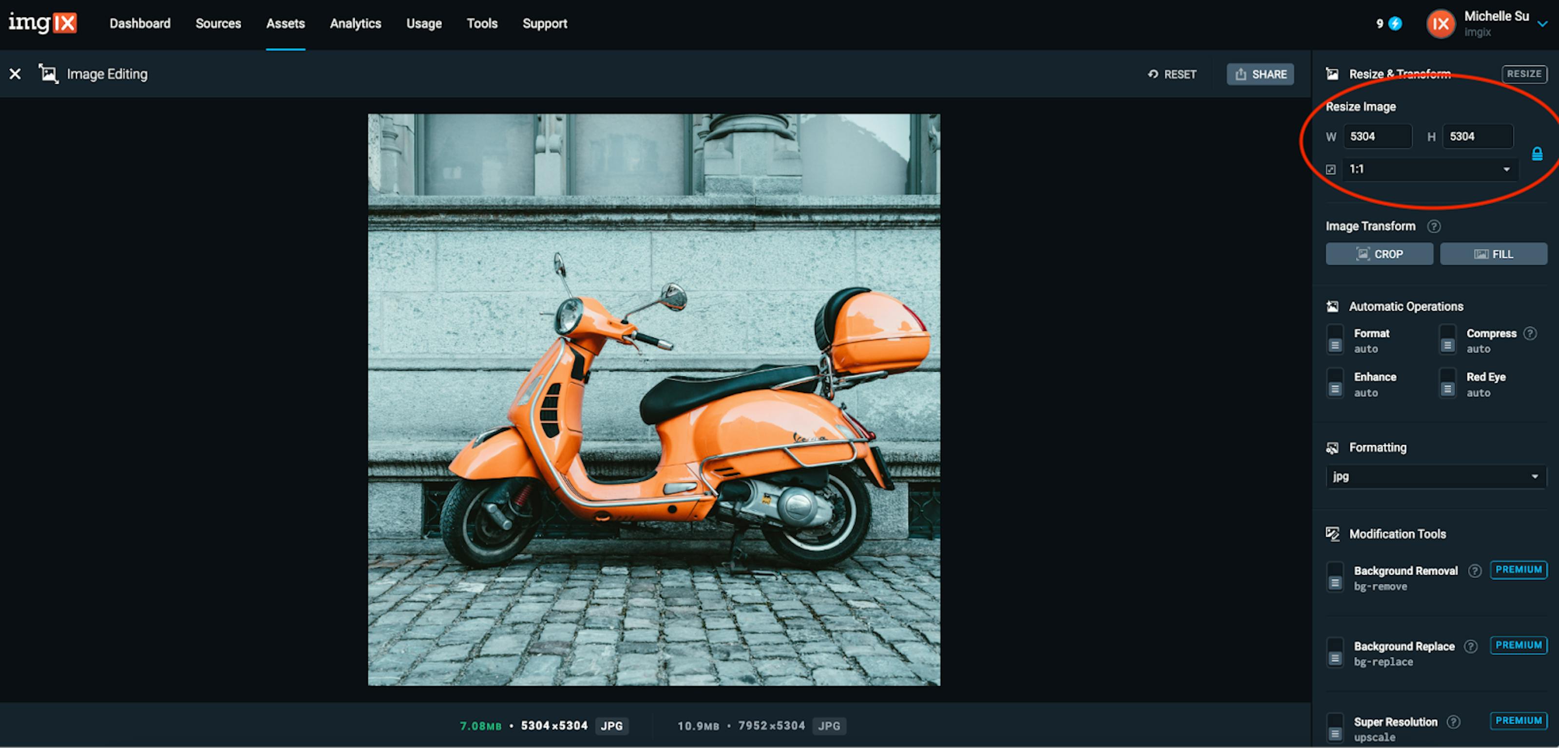 Image example after using aspect ratio