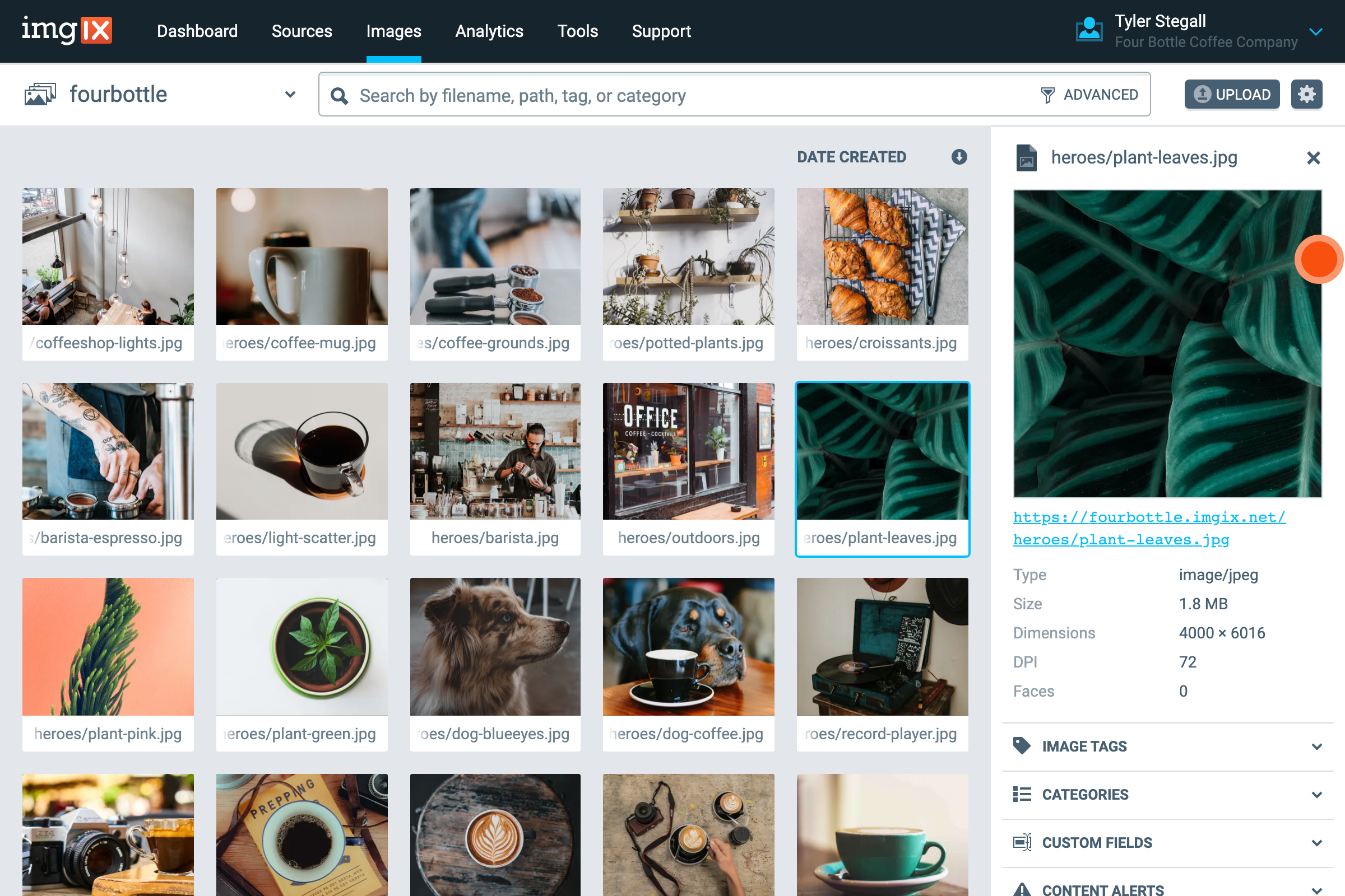 Screenshot of info panel