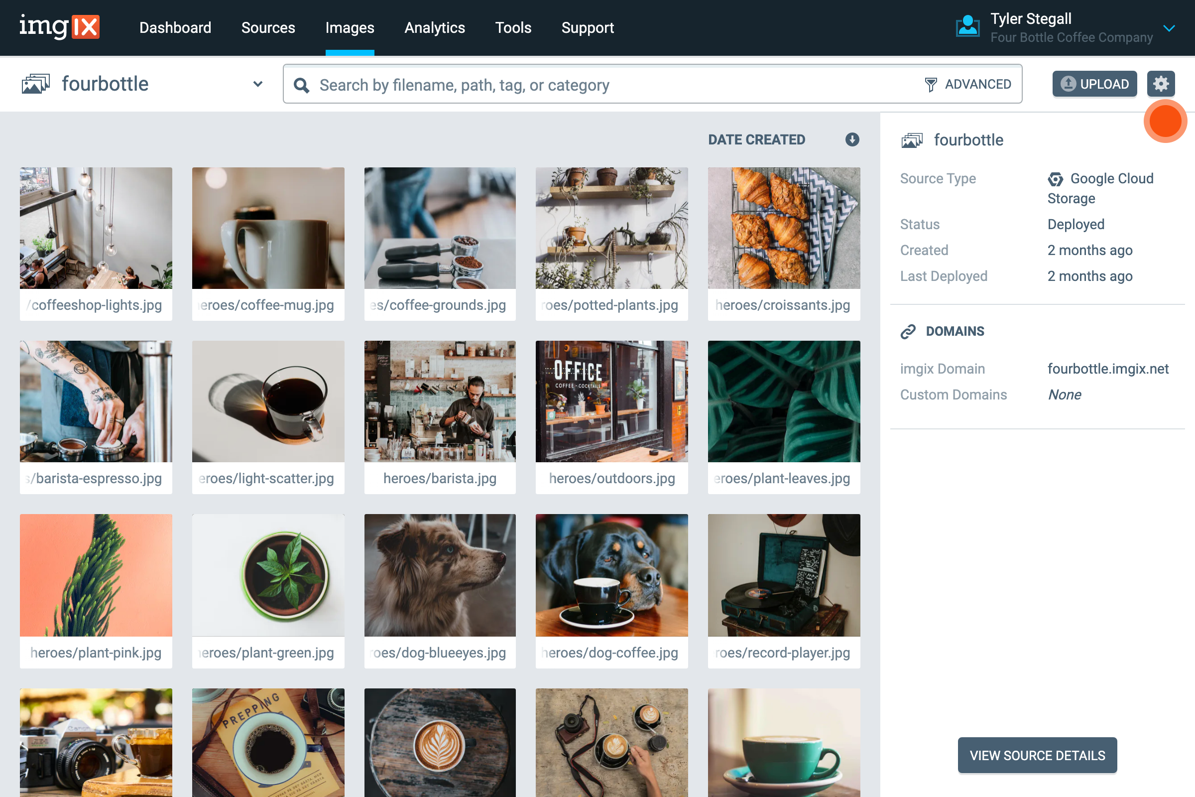Screenshot of settings icon