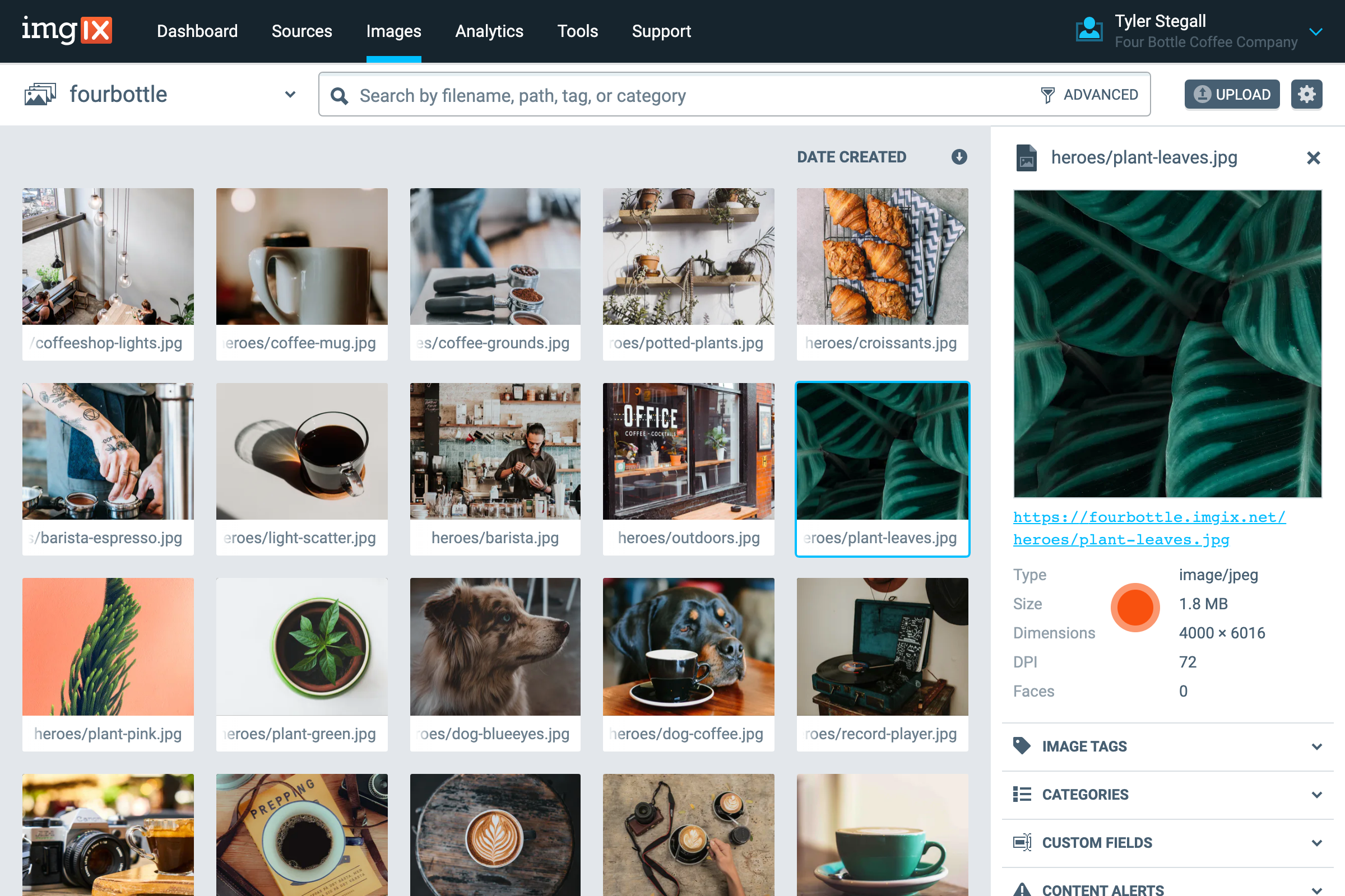 Screenshot of metadata