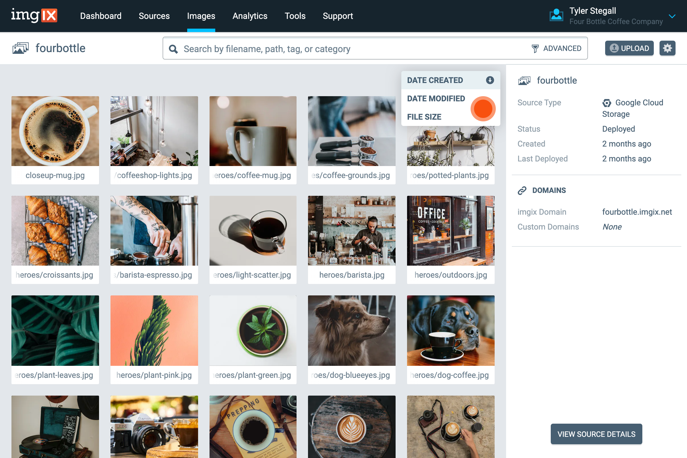 Screenshot of Sort picker