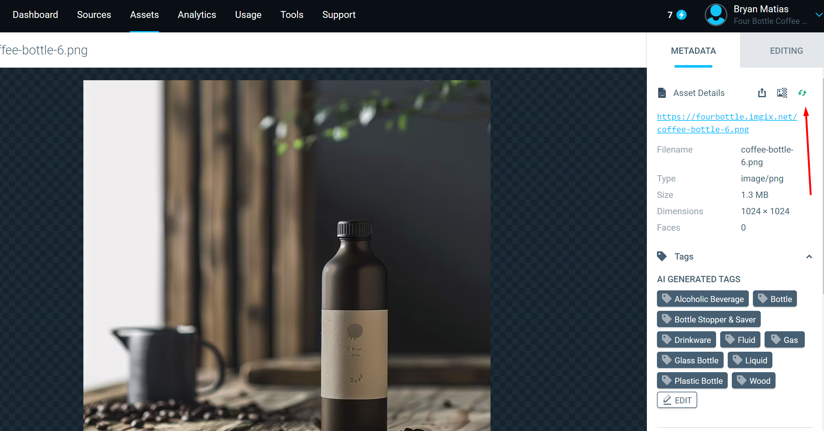 Screenshot of refresh button