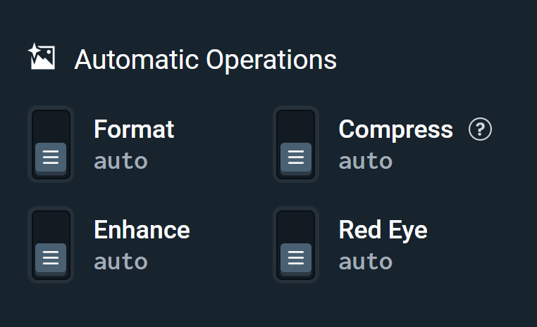 Automatic Operations panel