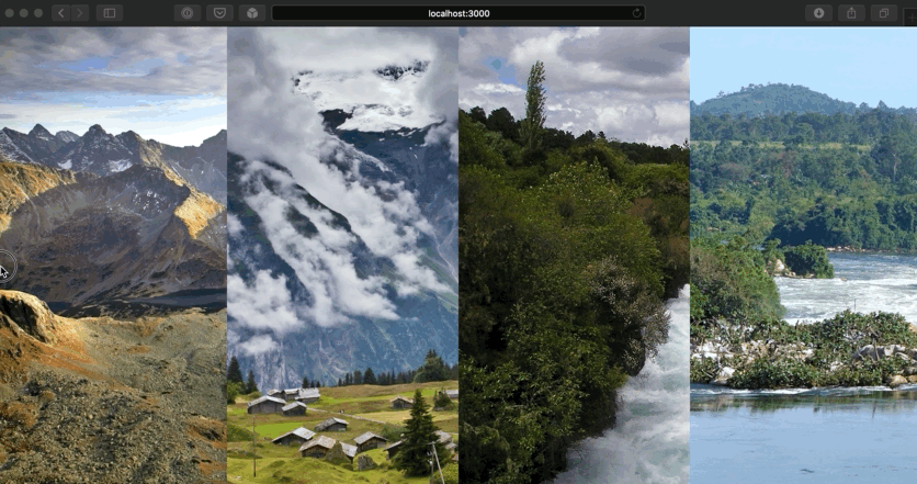 The imgix responsive image gallery contains between one and four images per row depending on the screen size.