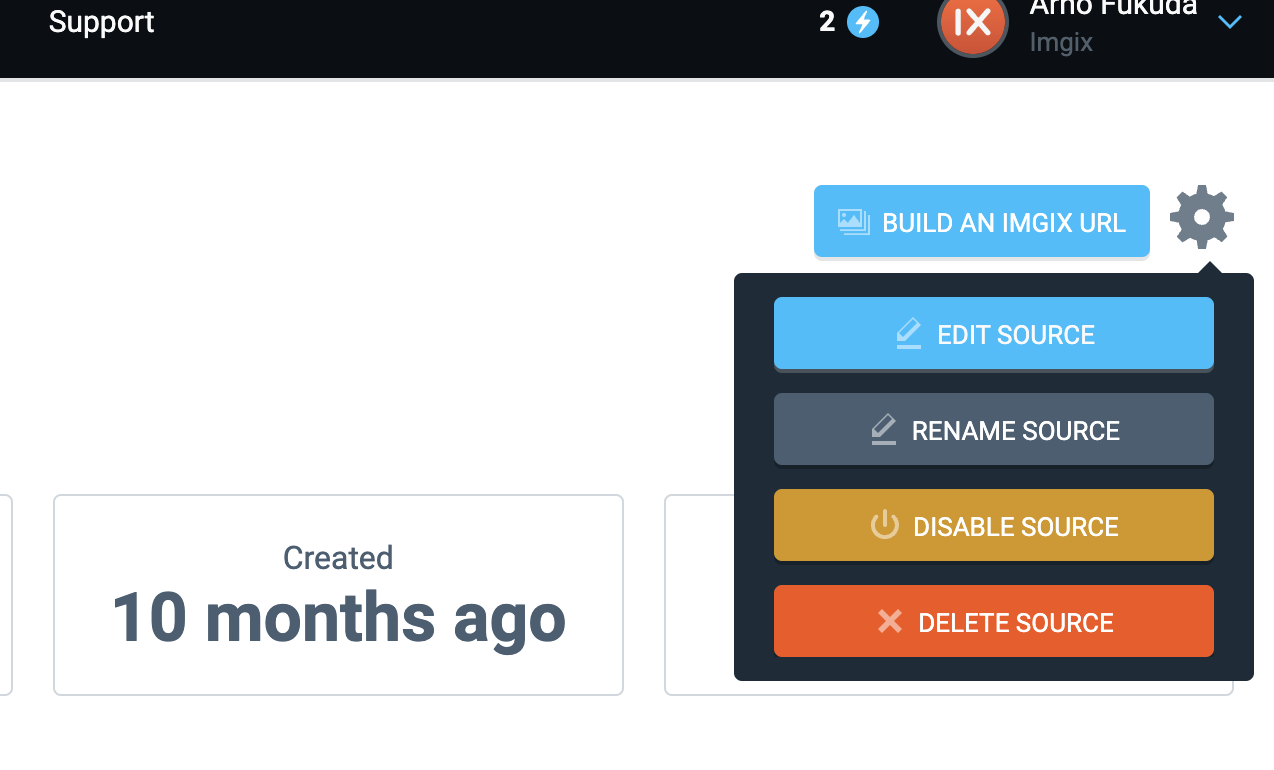 Screenshot of disabling a Source