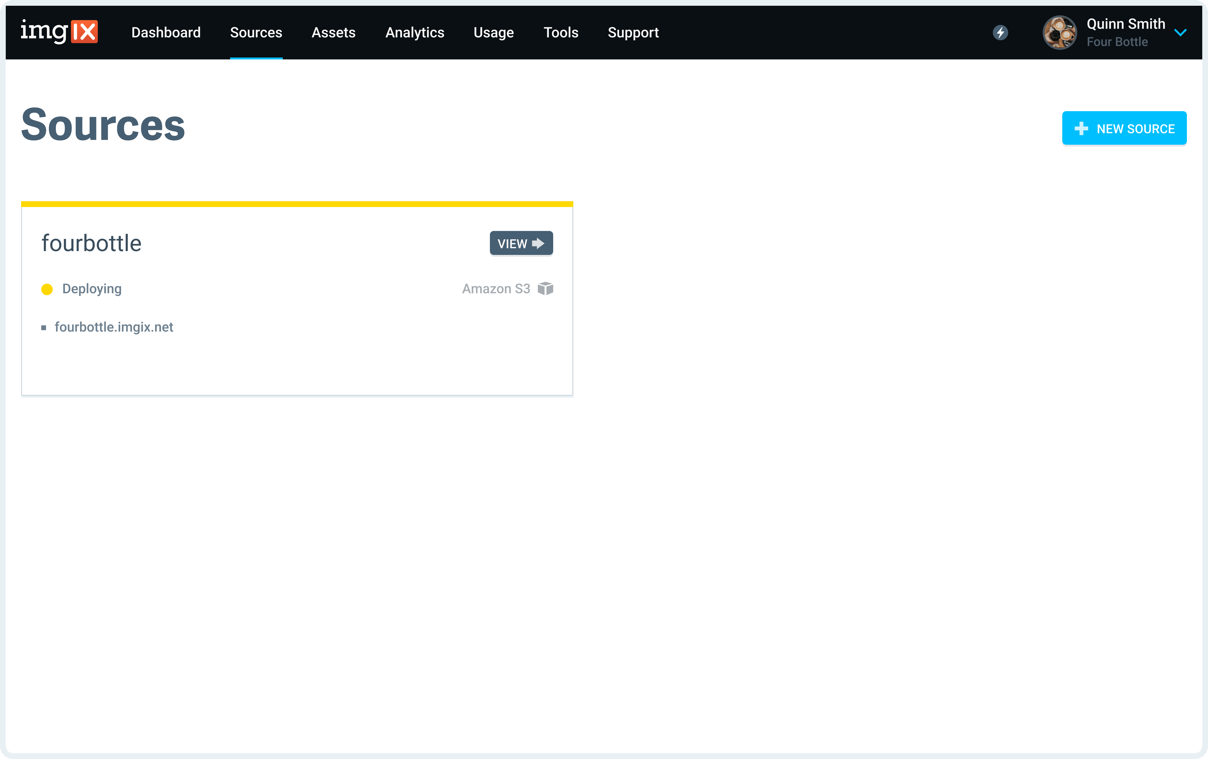 Screenshot-Source deployment screen