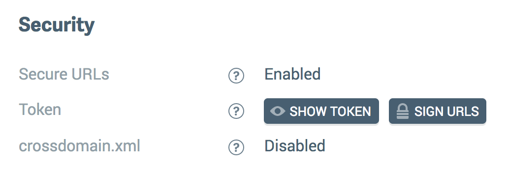 Security enabled in dashboard