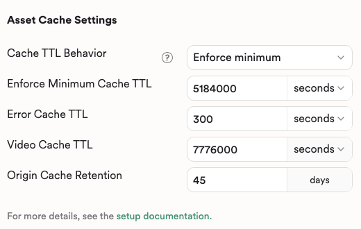 Screenshot-Cache TTL source setup