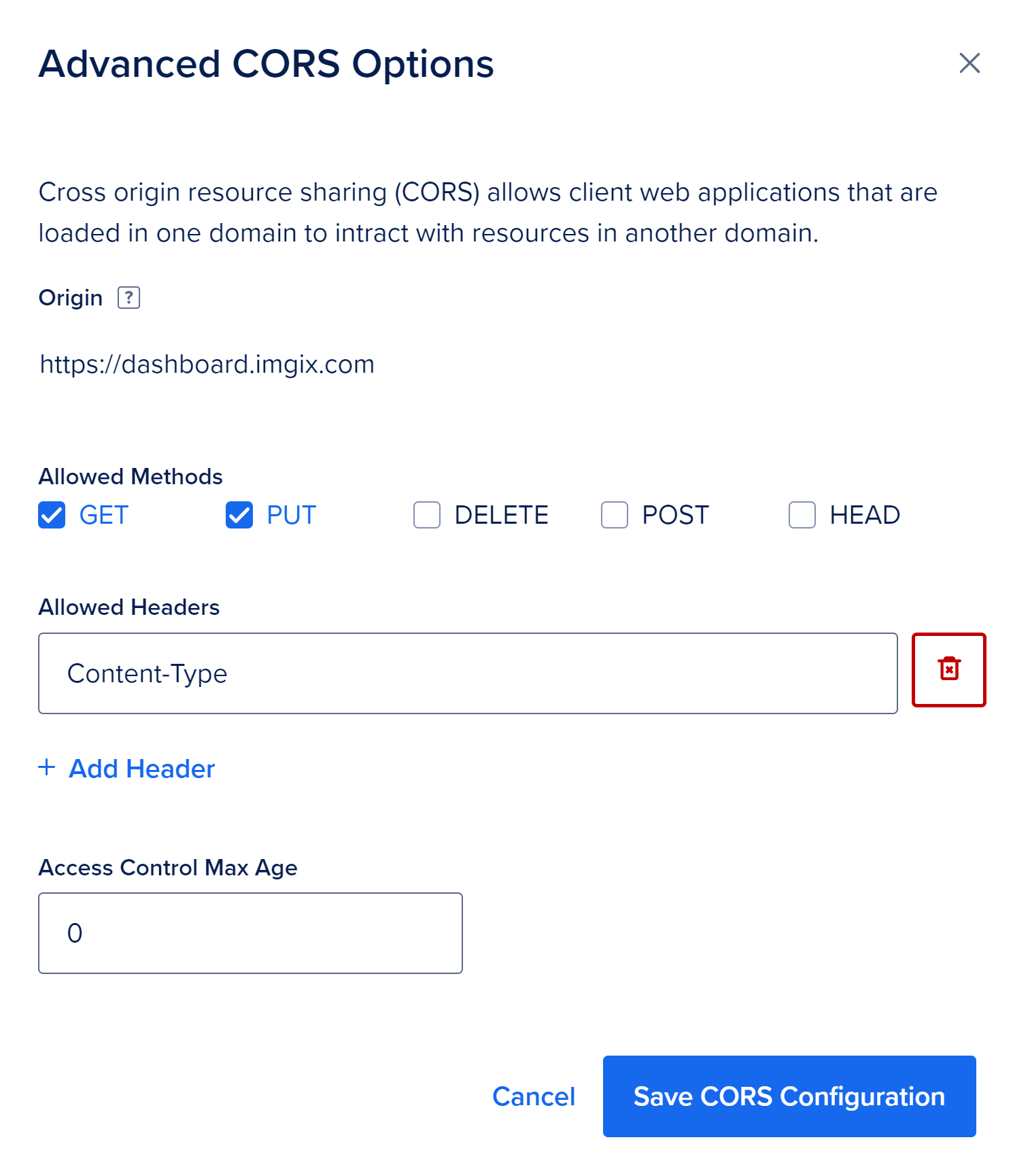 Screenshot-DigitalOcean CORS configuration