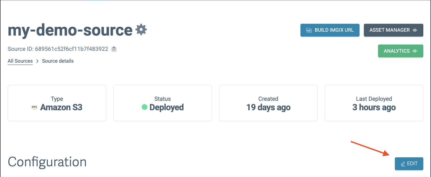Screenshot–Editing Source Configuration